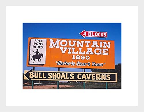 Mountain Village Billboard pe ruta 178 în Bull Shoals Arkansas