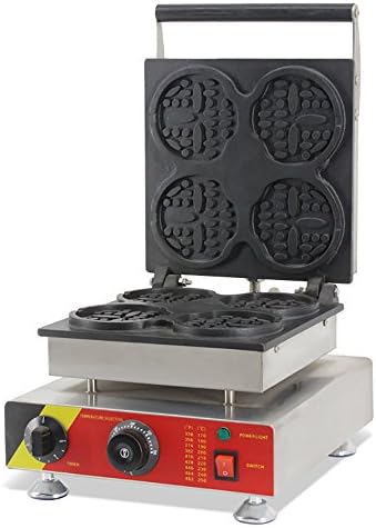 Comercial Nonstalk 110V 220V Electric 4PCs Bear Waffle Stick Maker de fier și distribuitor de bătută