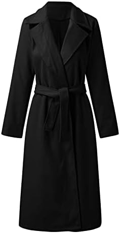 Haina de iarnă twgone pentru femei elegante haină de lână elegantă jachete lungi cu copertă cu trenci cu buzunare cu buzunare