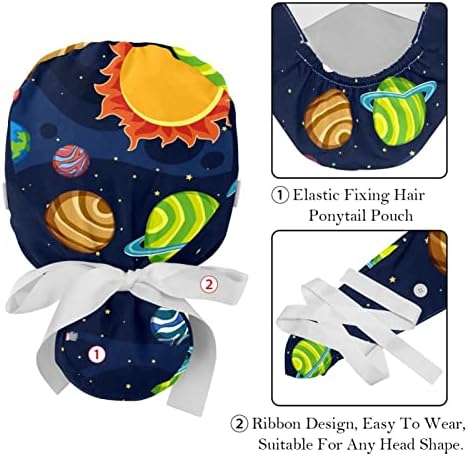 VBFOFBBV Cap Cap cu butoane cu bandă de transpirație panglică cravată înapoi pălării bouffant, desen animat pentru fete de