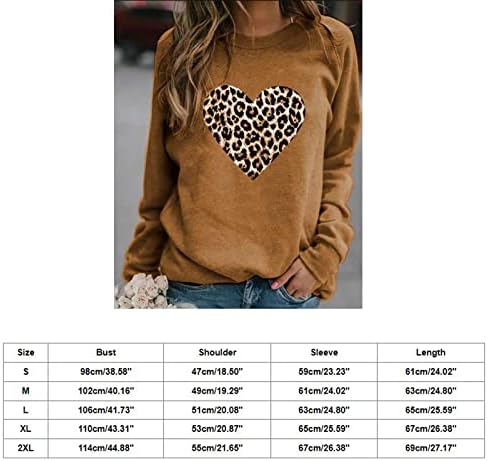 NOKMOPO PUSERE CUCPOTE PENTRU FEMEI FEMEI CHOCE Fashion Leopard Print Love Hoodless Plus Fleece Sleeved Pulover Top cu mâneci
