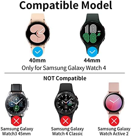Suoman 2-pachet pentru Samsung Galaxy Watch 4 40mm Carcasă, Protector de protecție TPU de protecție pentru ansamblu pentru