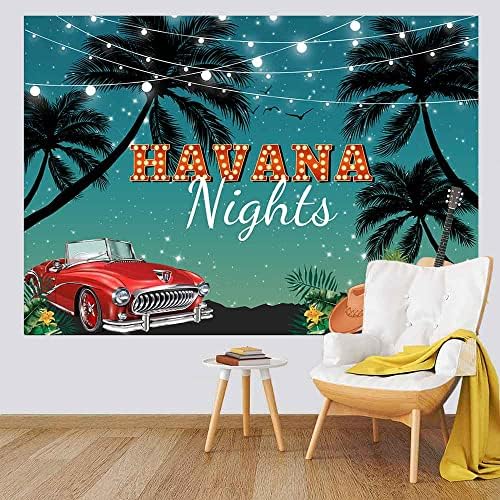 Sensfun Havana Nights fundal palmier Tropical vară Apus de soare Hawaiian Litoral ziua de naștere fotografie fundal vinil unul