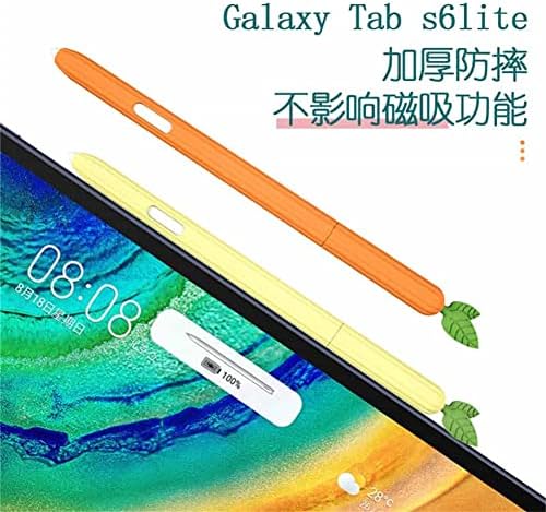 2 pachet design de desene animate drăguț cu mânecă din silicon, compatibil cu Samsung Galaxy Tab S6 Lite S Pen, Husa de protecție