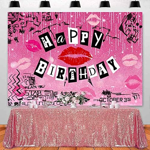Media Girl Fundal pentru petreceri de ziua de naștere 7x5ft roz fierbinte la începutul anilor 2000 Fericit Birthday For Girls