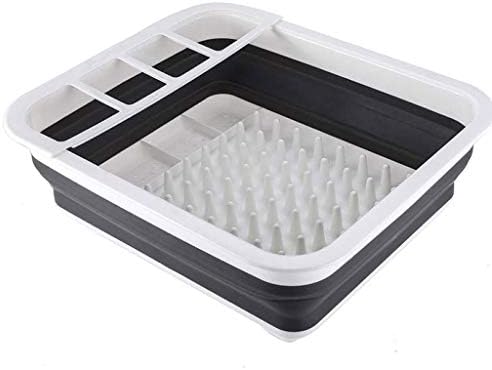 PDGJG Plastic pentru vase de plastic - Foldable pentru vase de scurgere pentru vase pentru dulapuri pentru dulapuri cu cutie