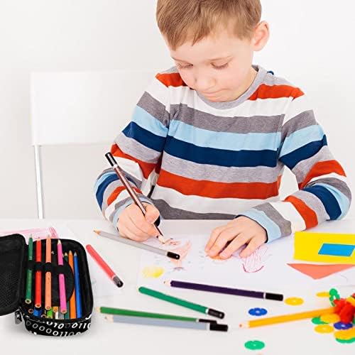 Carcasă de creion Guerotkr, pungă de creion, carcasă pentru stilou, pungă de stilou, pungă de creion mic, cod de program alb