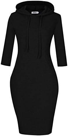 Missky Women’s Casual Panoul Casual Imprimat buze Pocket Pullover Hoodie Rochie