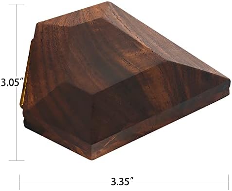 Yookin din lemn de logodnă cutia rotativă rotativă închidere magnetică cu caz de stocare carcasă portabilă pentagon cu cutie