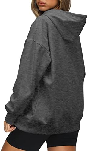 Hanoracs cu glugă pentru femei Panouri cu mânecă lungă cu mânecă lungă Casual Casual Solid Hoodies uriași Femei