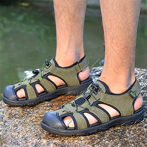 Xmtxzym bărbați casual sandale în aer liber vară, respirabil talpa talpă pantofi de plajă moi de mers pe jos, pantofi bărbați