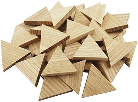 1.34 Lemn triunghi decupaj forme neterminate lemn mozaic placi-40 buc
