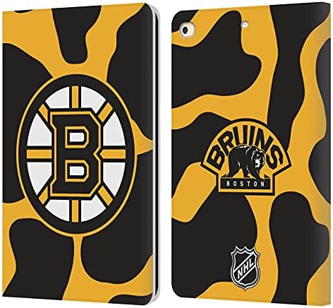 Head Case Designs licențiat oficial NHL supradimensionat Boston Bruins din piele din piele Copertină compatibilă cu Apple iPad