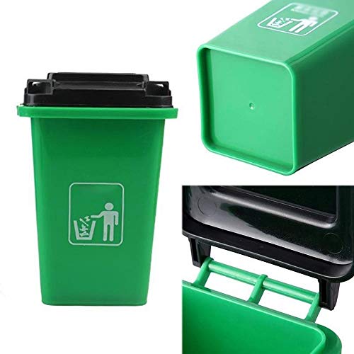 Coșul de gunoi zukeeljt cutie de coș de gunoi, mini desktop gunoi de coș de gunoi cu capac de papetărie gunoi