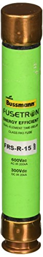 Bussmann FRS-R-15 TRON FRS-R Eficiență din punct de vedere energetic care nu indică timp de întârziere, 600 VAC/300 VDC, 15