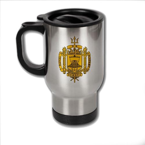 Expressitbest Cană de cafea din oțel inoxidabil cu Insignia Academiei Navale din SUA