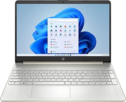 HP 15 laptop subțire în Argint Intel i3-1115g4 până la 4.1 GHz 8GB RAM 256GB SSD 15.6 în Full HD LCD Webcam WiFi HDMI Windows
