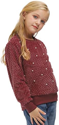 Pulover tricotat cald al fetei Besserbay, confortabil, confortabil Sherpa Pullover 3-12 ani