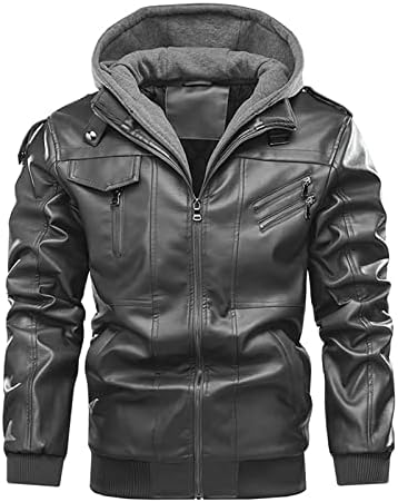 ADSSDQ jachete ușoare pentru bărbați, paltoane la modă Cu mânecă lungă pentru bărbați Park Geacă supradimensionată cu gât înalt