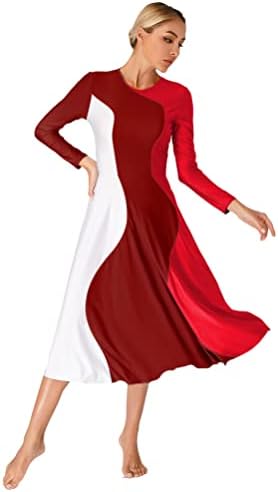 Aislor pentru femei cu mânecă lungă bloc de laudă covor dans rochie rochie de dans liric rochii de cult liturgice