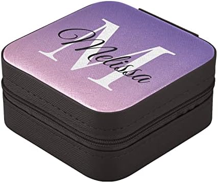 Purple Gradient Custom Travel Bijuterii caz PU piele personalizate portabile Bijuterii Box Bijuterii Travel Organizator mici
