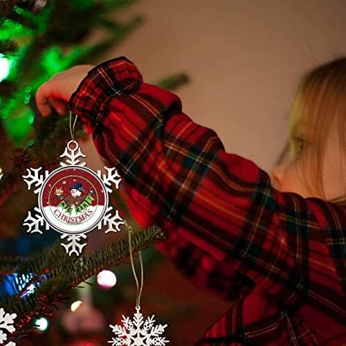 Ornamente de fulgi de zăpadă pewter de Crăciun fericit cu zăpadă cu bufniță decorațiuni de Crăciun roșu ornamente ornamente