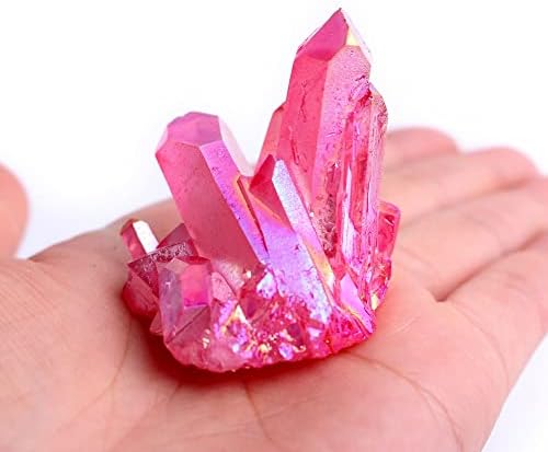 Laaalid xn216 1pc nou roz profund roz electroplate cristal de cristal eșantion electroplator clustere de cristal decorare cadou