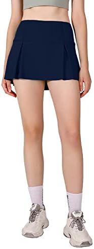 Fustă de tenis Husnainna pentru fete fete mini fustă de golf plisată cu talie înaltă cu pantaloni scurți alergare atletică