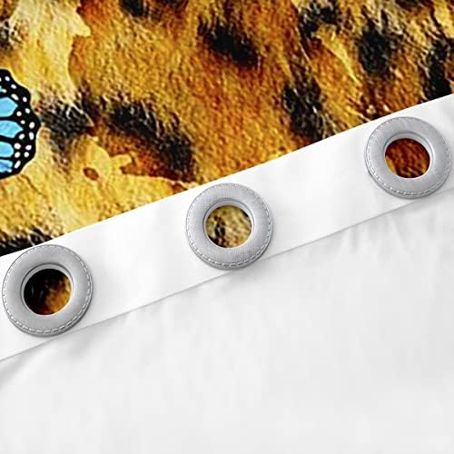 Cheetah Erosebridal Cheetah perdele și draperii pentru copii adolescenți fete fete perdele de leopard maronii grunge cravată