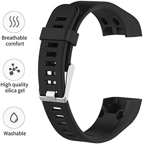 Vozehui compatibil cu Garmin Vivosmart HR + benzi de ceas, accesorii moale de înlocuire a siliconului, curea de bandă de mână