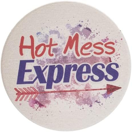 Ganz Hot Mess Express Coaster, diametru de 3 inci, dolomit