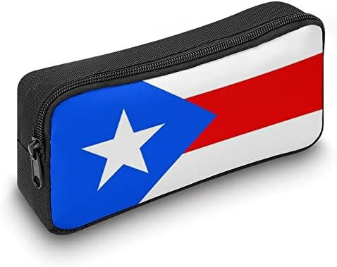 Puerto Rico Flag Pencil Carcasă pentru pen cutii de depozitare Organizator de depozitare a papetăriei de machiaj