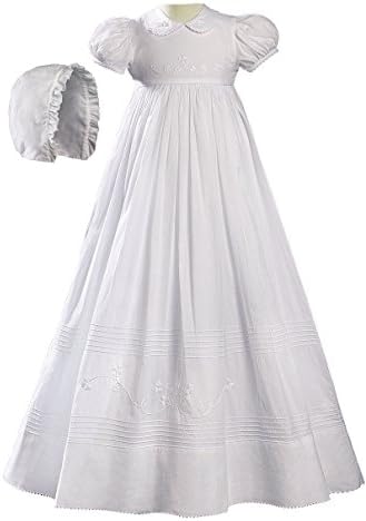 Fete fete albe bumbac irlandez de bumbac brodat cu mânecă scurtă ticăloșie rochie de botez de moștenire