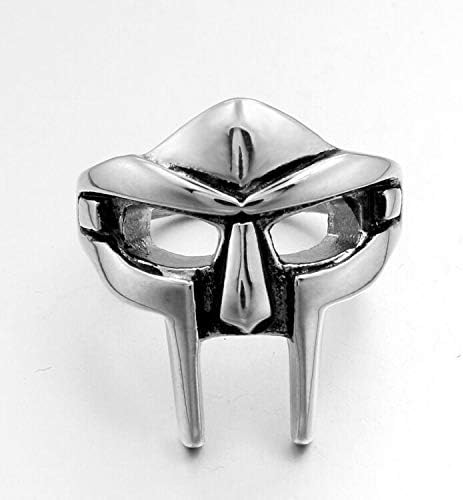 Doom masca Gladiator stil inel Metal Argint inoxidabil Dimensiune 7-14 MF Bijuterii Pentru masculin Petrecere cel mai bun cadou