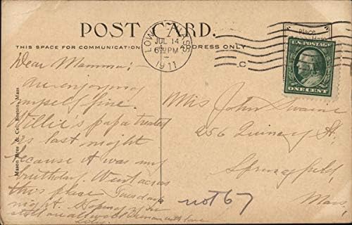 North Common Lowell, Massachusetts MA Original Antique Postcard 1911