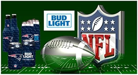 Bud Light & NFL licențiat 6 pachet set de copertă neoprenului izolat Koozy, 2 CAN/2 SELTZER/2 Sticlă - Ușor pornit și pliabil