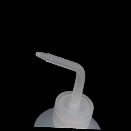 X-DREE 2pcs 250ml capacitate din plastic Cot cap condiment stoarce sticla Clar (2pcs 250ml Capacidad pl Electronstico Codo