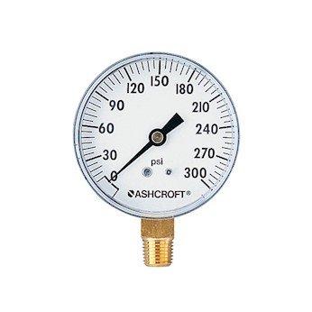 Ashcroft 10052.5 0 până la 200 PSI GAUGE, 2 1/2 Dial, conexiune de jos