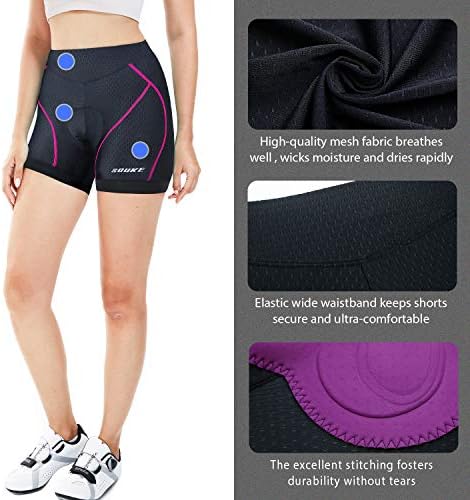 Pantaloni scurți de ciclism eco-zilnic 3D pentru femei cu bicicleta cu bicicleta pentru femei pantaloni scurți