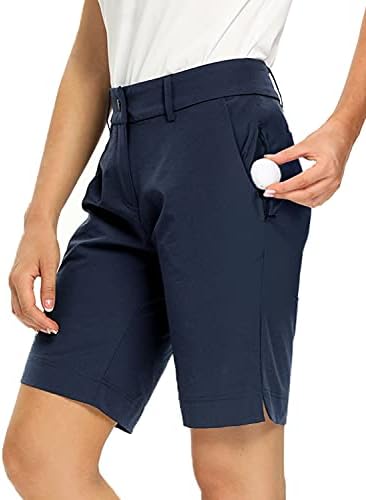 Pantaloni scurți de golf pentru femei Hiverlay UPF 50+ Qucik Dry Bermuda Pantaloni scurți de marfă de drumeție cu buzunare