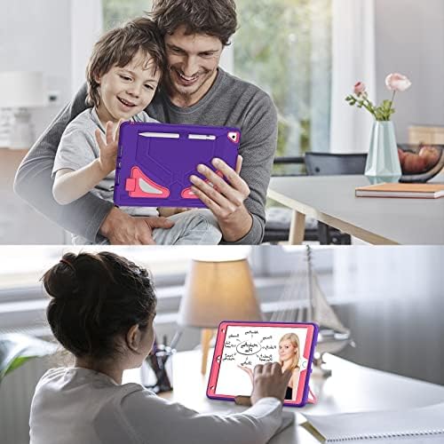 Carcasă pentru dispozitiv pentru tabletă Compatibil cu iPad 10.2 Cazul 2021/ 2020/2019, compatibil cu iPad 9/8/7 Generation Tablet Caz, capac de protecție rezistent la șocuri cu suport compatibil cu copii pentru copii
