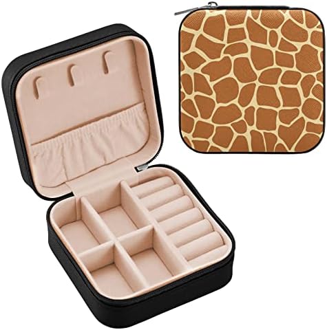 Umiriko Giraffe Model de animale mici cutie de bijuterii mici, carcasă de bijuterii portabile pentru ring, pandantiv, cercei,