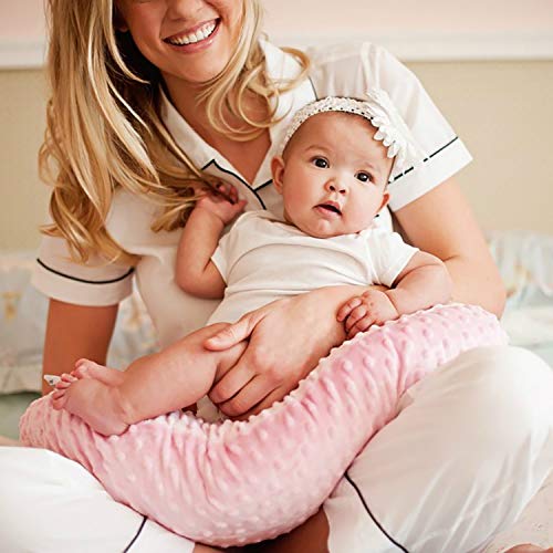 Vextronic Minky nursing pillow Cover 2 Pack Nursing Pillow Slipcovers pentru mamele care alăptează, Ultra-Soft Fit Standard