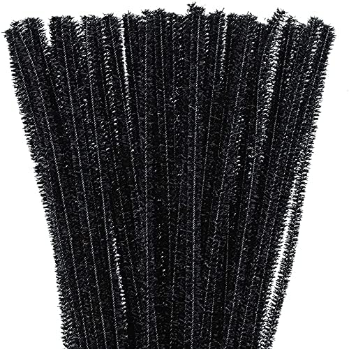 Juvale Black Chenille Tulpini Curățători de țeavă pentru meșteșuguri DIY