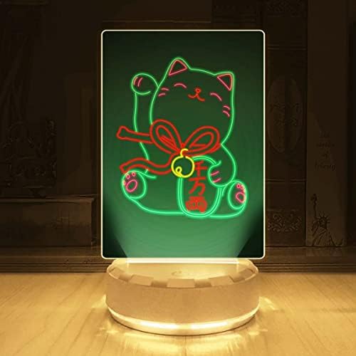 Ancfun Beckoning Cat Cheering Kitten LED Lampa de birou, luminozitate reglabilă multicoloră lumină de noapte, lumină LED, lampă