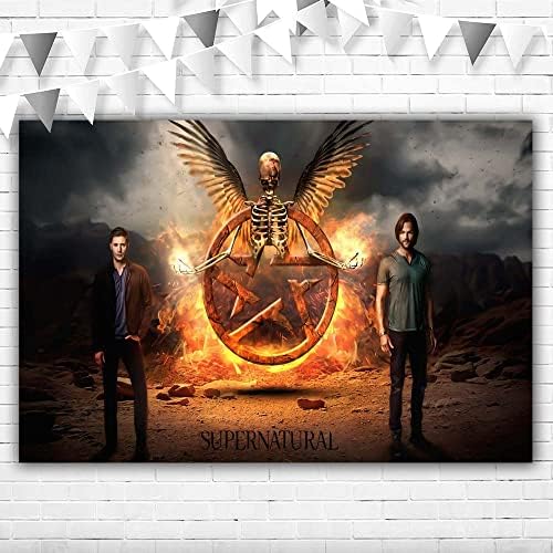 Supernatural Birthday Party Supplies 5x3ft vinil Supernatural background Poster Supernatural Theme Party Wall Decor Banner