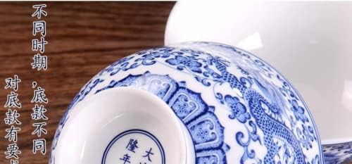 Xialon 15,6cm 6.14in jingdezhen albastru albastru porțelan bowl dragon model antic oase de uz casnic China