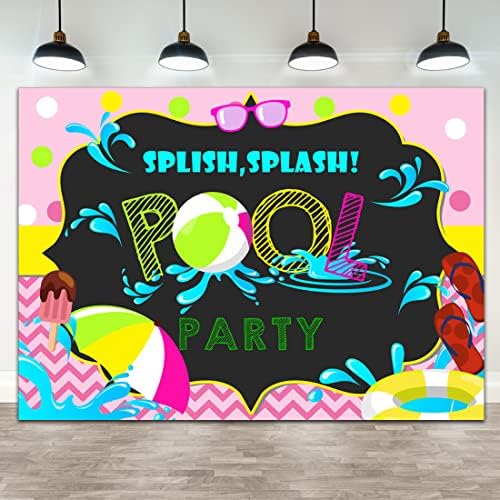 Lofaris vara piscină petrecere fundal înot apă val Splish Splash fotografie fundal Baby Shower tropicale Hawaiian Soare Ball