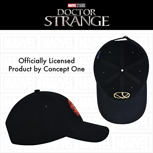 Concept One Marvel Doctor Strange 2 Tad pălărie, Mystic Design Baseball Adult Baseball cu Brim -Brim, Negru, O singură dimensiune