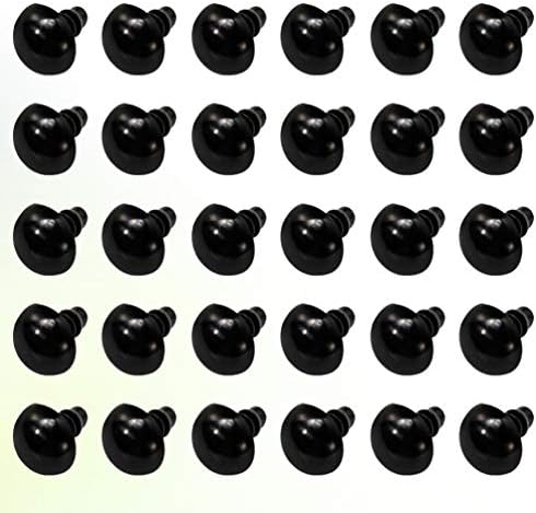 Sewroro Black Baby Dolls 200 perechi de ochi de siguranță pentru piese de croșetat de meșteșuguri pentru animale umplute pentru